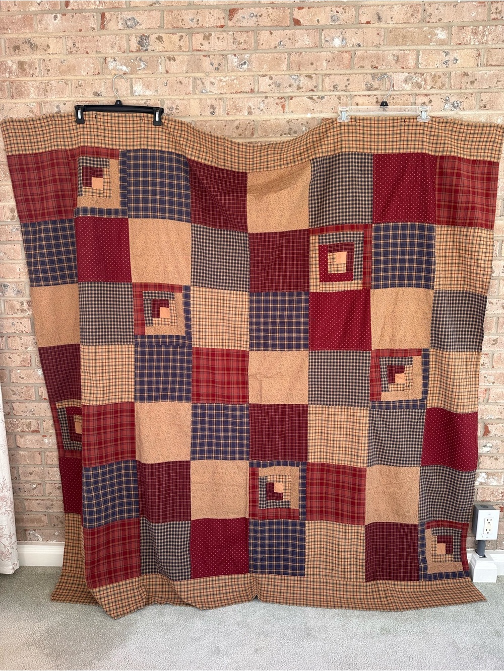 Patchwork Quilt Millsboro Shower Curtain VHC Brands Country Farmhouse Bathroom